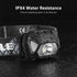 LE Rechargeable Headlamp, LED Head Lamp with 6 Modes for Camping and Hiking, IPX4 Waterproof, USB Cable Included