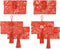 Silk Red Envelope 6PCS New Year Red Envelopes, Chinese Red Pocket for Spring Festival Wedding, New Year Birthday (3