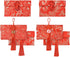 Silk Red Envelope 6PCS New Year Red Envelopes, Chinese Red Pocket for Spring Festival Wedding, New Year Birthday (3