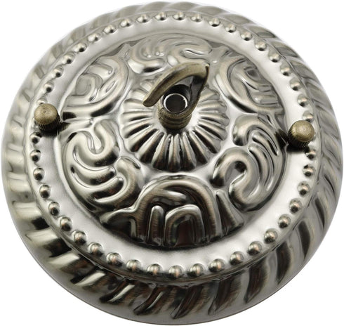 ZYAMY Ceiling Light Plate Lamp Base with Opening Hook and Embossed Pattern Pendant Lighting Accessories with Matching