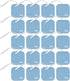 Discount TENS Wired Electrodes 2"x2" HealthMateForever Compatible Replacement Pads, 20-Pack Premium Self-Adhesive