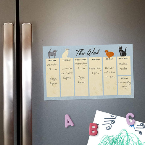 Cat Lover Sticky Note Ensemble Set - Kitten Themed Repositionable Notepad Desk Set with 5 Adorable Designs