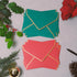 Invitation Envelopes, 100-Pack 5x7 Envelopes for Invitations, Gold Foil Bordered Colored Envelopes, A7, 5 1/4 x 7 1/4 Inches, Christmas Colors, Red, Green by MATICAN