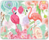 Non-Slip Rubber Mouse Pad, Bright Colors Watercolor Flamingo and Flowers, 9.5 x 7.9 inch