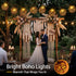 10 Bulbs 9.84FT Vigdur Rattan Ball String Lights, Boho Lantern String Lights with Led Connectable, Indoor Outdoor