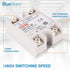 BlueStars SSR-25AA Solid State Relay, AC to AC Input 80-250VAC, Output 24-380VAC, 25A, Pack of 2