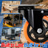4 Inch Set 4, 2400LB, Caster Wheels, Caster of Dual Locking PU Casters Swivel Casters for Furniture, Workbench & Tool