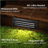 120V 6W IP65 Non-dimmable 4000K (1 Pack) ZONK Outdoor Indoor Step Lights, Line Voltage LED Landscape Stairway Lights