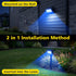 4 Pack 49LED 2 T-SUN Solar Spot Lights Outdoor, Landscape Spotlights, Lighting Modes Auto ON/Off Solar Lights
