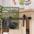 CNBTR 4PCS U-Type Pulley Wheel U Groove Bearing for Doors and Windows, 8mm Shaft Hole, 45mm Diameter