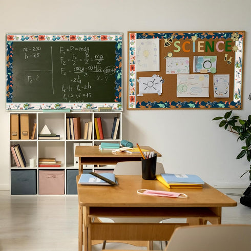 Whaline 70.8ft Travel The Map Bulletin Board Borders, Self-Adhesive World Map Trim for Classroom Decor