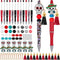 Colarr 12 Sets Beadable Pens Bulk, DIY Pens Making Kit with Colorful Beads, Tassels, and Dwarf Decoration