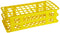 Heathrow Scientific HEA243077Y Fold and Snap Rack for 17mm Tubes, Yellow