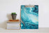 Hongri Plastic Clipboard, Standard A4 Letter Size Clip Board for Students, Teacher, Kids, Teal Marble Decorative