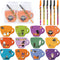 Lincia 72 Pcs Halloween Sticky Note and Ballpoint Pens Set, bulk pumpkin ghost cat weird notepad, Halloween pens,