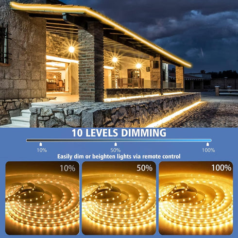 9.8 90 Dimmable, LED Strip Lights Battery Operated, Ft LED Led Strip Lights with Remote Timer Waterproof Flexible