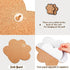Decorative Cork Bulletin Board for Walls, Dog Paw Shape Memo Bulletin Pin Board for Office Home Kitchen (2 Pieces)