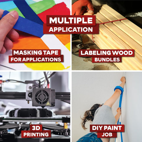XFasten Professional Blue Painters Tape | Sharp Edge Line Technology, 2" by 60 Yards, Residue-Free Artisan Grade