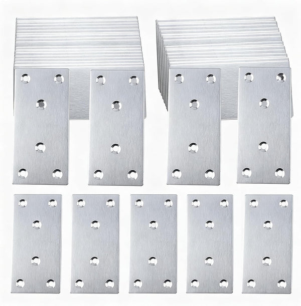 50PCS Flat Mending Plates,3-1/8''304 Heavy Duty Stainless Steel Straight Mending Joining Plates,