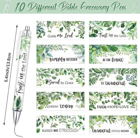 Tinlade 10 Pieces Christian Pens for Women, Inspirational Quotes, Bible Verse Ballpoint Pens, Funny Office Gifts