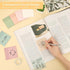 EOOUT Transparent Sticky Notes, 6 Pads 3x3 Inch, 300 Sheets Pastel Clear Self-Adhesive Waterproof Notes for School