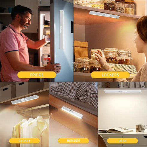 60 Indoor,2000 Closet 3 Dimmable,Under Counter Kitchen,Stairways(2 Pack,12inch) LED Under Cabinet Lighting Wireless