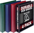 Samsill Durable 1 Inch Binder, Made in the USA, D Ring Binder, Customizable Clear View Cover, 4 Pack