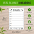 Magnetic Meal Planner for Fridge, 8.5x12 in Dry Erase Weekly Menu Board for Kitchen
