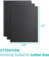 Binditek 100 Pack 12 Mil Sand-Textured Polycover, Plastic Binding Cover for Letter Size, Black