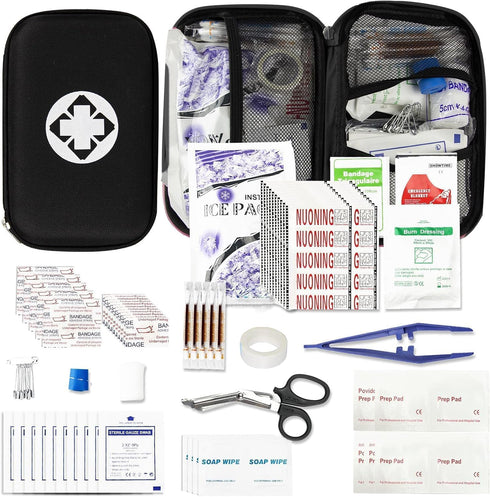 AMORNING 279PCS Small Travel First Aid Kit Supplies for Business, First Aid Emergency