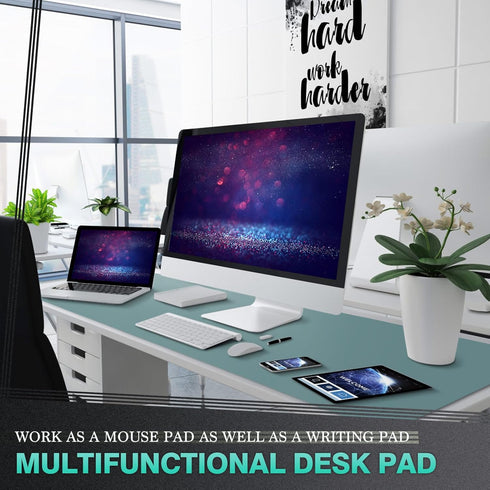 K KNODEL Large Desk Mat, Office Desk Pad, Computer Desk Mat, 47.2"x23.6", Green, Desk Protector Mat, Writing Pad