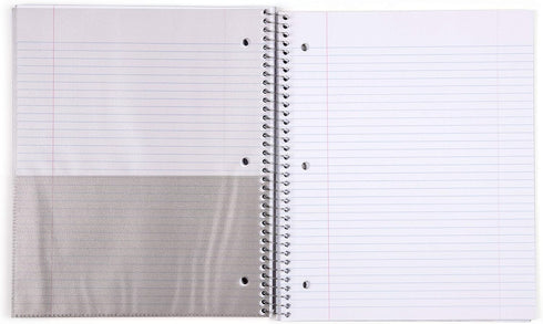 Mintra Office Durable Spiral Notebooks, 3 Subject, Red, College Ruled, 2 Pack