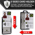 Secure Badgeholder Duolite and Lanyard Combo with IDSH Badge Reel (Black/Black with Reel)
