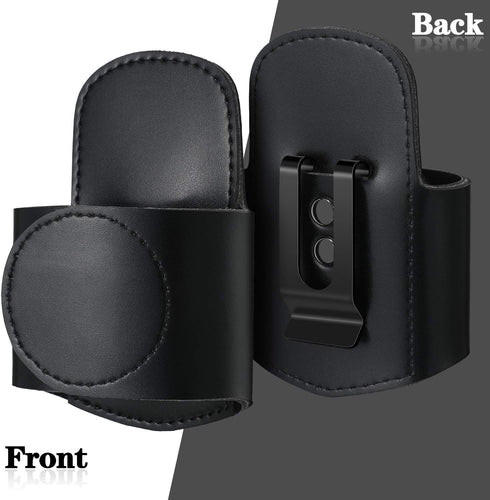 Handmade Artificial Leather Stethoscope Holder with Clip to Protect from Neck Carrying or Loss (Black, 1 Piece)