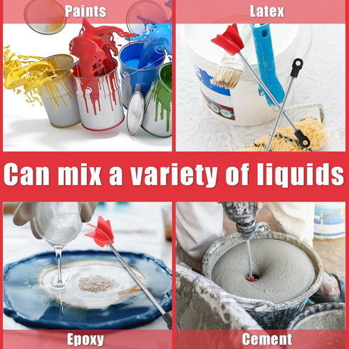 Loosh 3 Pcs 11 Inch Paint Mixer for Drill, Helix Drill Paint Stirrer, Epoxy Mixer, Resin Mixer, Concrete Mixing