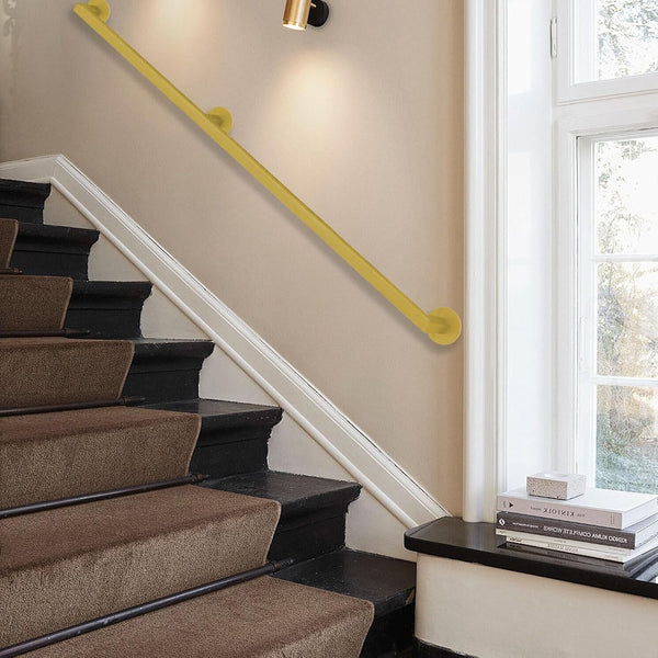 PAUANI Metal Stair Railing Kit - Wall Mount Handrail - Handrail Railings for