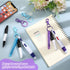 Sabary Mini Highlighter Nurse Pen Pack Set, Pink and Purple Tip Highlighter, 2 Permanent Marker Pens, 2 Retractable