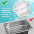 Ultrasonic Cleaner Baskets, Stainless Steel Parts Cleaner Jewelry Steam Cleaner Basket with Lock and Hook (3 Pieces)