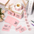 Outus 600 Set Package Pieces Thank You for Supporting My Small Business Cards and Stickers - Pink Gold Foil Thank You