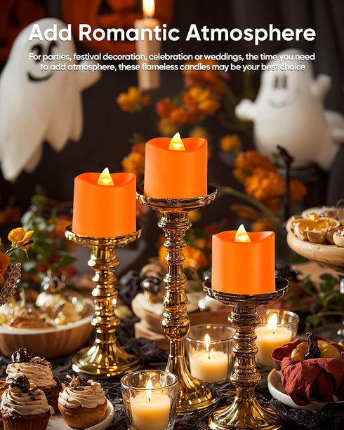 24Pack 400+Hour 2/4/6/8H Homemory Remote Control Flameless Candles, Timer Led Votive Candles, Battery Operated Tea