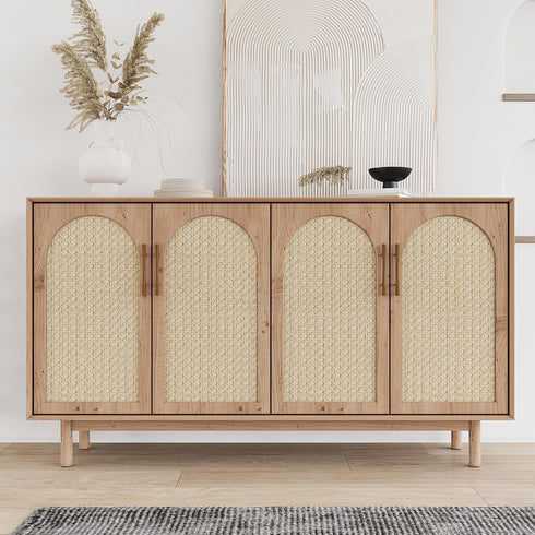 15.7''x118'' VEELIKE Non-Textured Taupe Brown Rattan Wallpaper Peel and Stick Rattan Look Contact Paper for Cabinets
