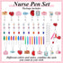 54 2026 Henoyso Pcs Nurse Badge Reel with Mini Highlighter Pens Bulk Nursing Week Appreciation Gifts Retractable Badge