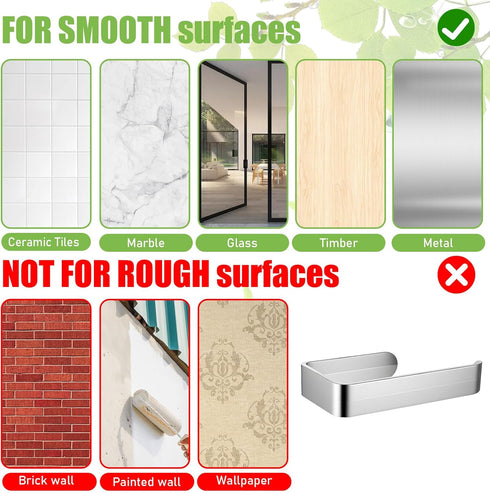 Eldraqth (6 Inch, Hand Towel Holder, Self Adhesive Rustproof Towel Racks for Bathroom Wall Mounted Metal Plating