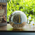 Lighted Mercury Glass Ball Table Lamp with Timer, Silver Cordless Orb, Battery Operated Sphere Glass Night Light for