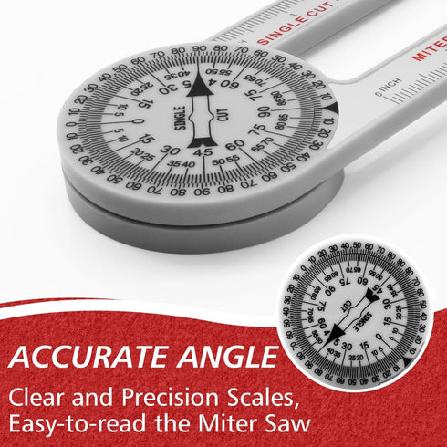 Miter Saw Protractor, Professional Miter Angle Finder for Woodworking Replaces the Model #505P-7 Miter Protractor Angle Finder with Measuring Rulers for Carpentry, Crown Molding Tool, Baseboard by LUVRD