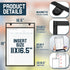 Two Point (25-Pack) 11 16.5 inch Huge Magnetic Dry Erase Pockets by - Portrait - Fits x Pages, Black Dry Erase Sleeves