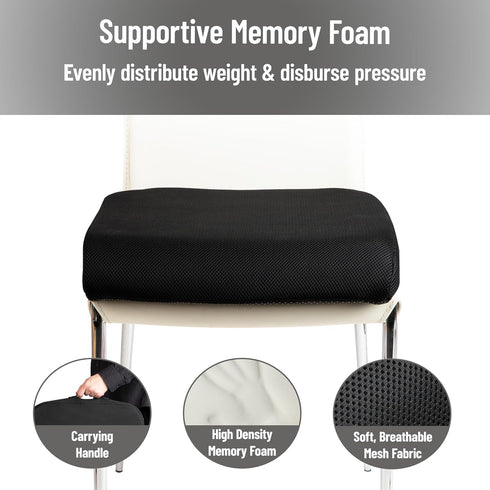 Mind Reader Air-Cloud Seat Cushion, Ergonomic Support for Posture, Pressure Relief, and Pain Reduction, Portable