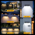 POOWUUDT 11.81inch 3-Mode (3000K/4000K/6000K),4 Improvement(4 Pack) Solar Fence Lights Outdoor Waterproof, LED