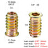 200 Pieces 1/4"-20 Wood Inserts Bolt Furniture Screw in Nut Threaded Fastener Connector Hex Socket Drive for Wood Furniture Assortment (200 Pcs 1/4"-20 x20mm)