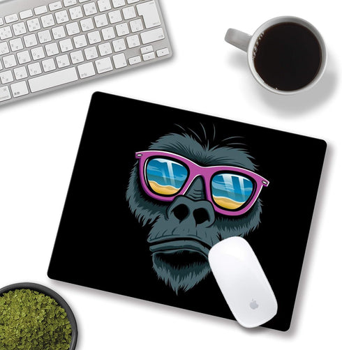 Funny Gorilla Design Computer Mouse Pad, Non-Slip Rubber for Home and Office